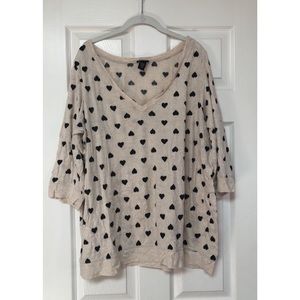 Torrid plus size heart pattern top